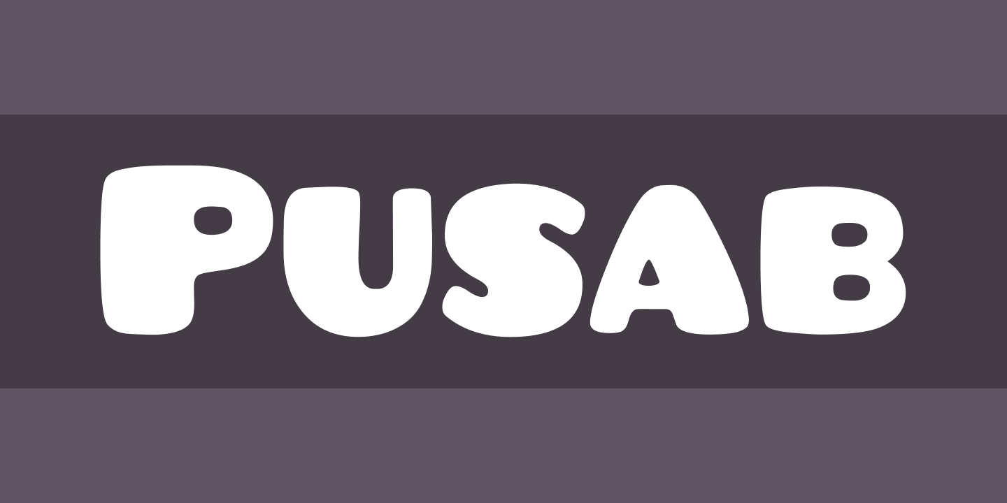 Пример шрифта Pusab